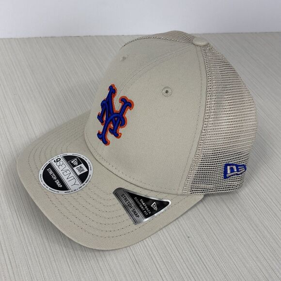 New York Mets New Era 9SEVENTY COOLERA Stretch-Snap Hat Cap Stone MLB NEW - Picture 3 of 6